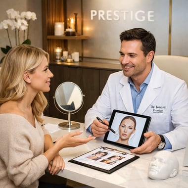 something that reflects the description of the text Primul pas n experiena Prestige este o discuie transparent i atent cu medicul Prestige n care vorb-1-1